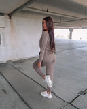 A Casual Queen Jumpsuit - Taupe