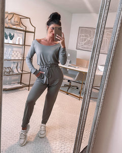 A Casual Queen Jumpsuit - Taupe