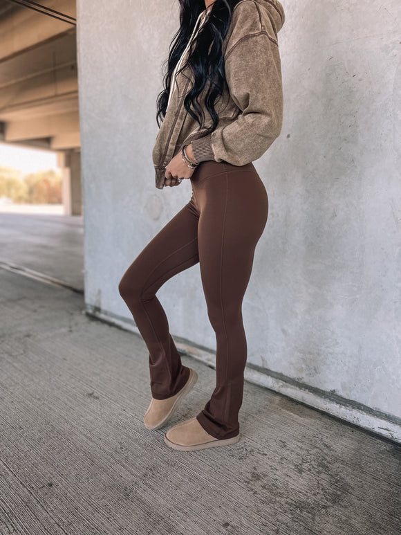 Buttery Soft Flare Leggings - Espresso