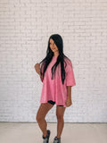 Vintage Mineral Washed Tee - Pink