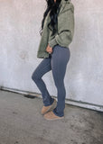 Acid Wash Sweatshirt - Light Olive