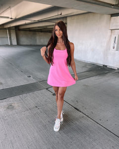 On The Go Athletic Dress - Pink