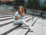 Heather Gray Short-Sleeve Jumpsuit