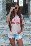 Long Live Rock & Roll Light Pink Tee