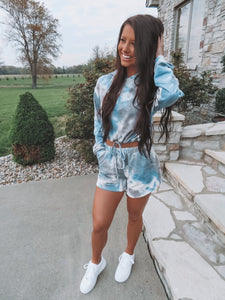 Wild & Free Tie Dye Two-Piece Set - Blue