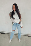 Run The World Colorblock Sweater - Olive Green