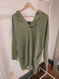 Dressed To Chill Oversized Sweatshirt - Olive Green