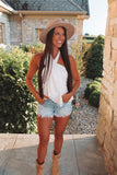 Free Spirit Halter Top - White