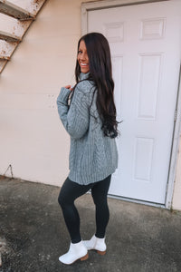 Cabin Fever Oversized Grey Sweater