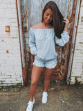 Let's Stay In Gray Sweatshirt Top