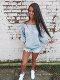 Blue Jean Baby Distressed Denim Shorts
