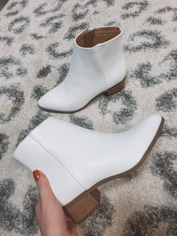 You're My Sole Mate White Booties