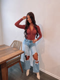 I Love You Mauve Bodysuit