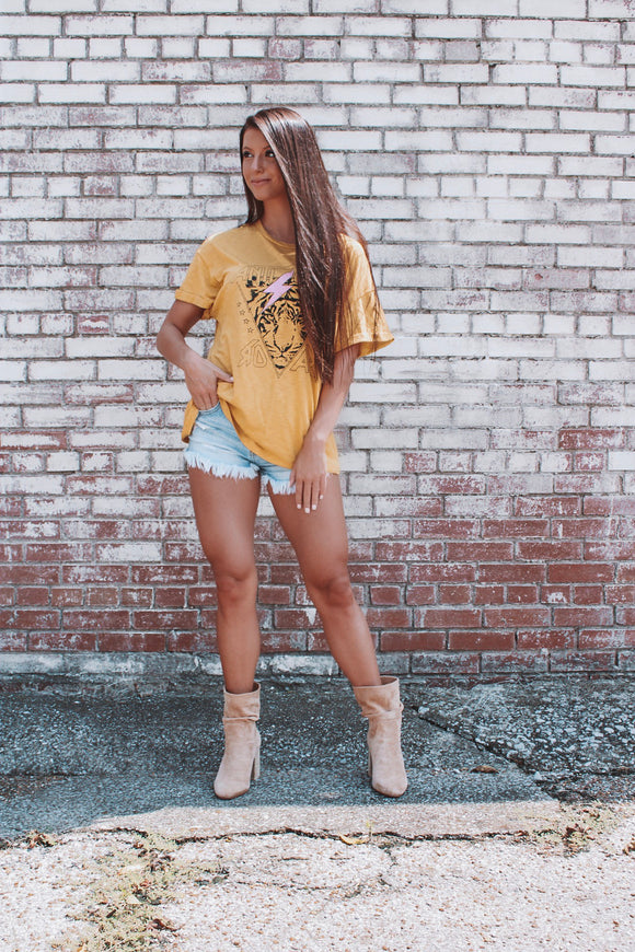 Anti Social Roar Mustard Tee