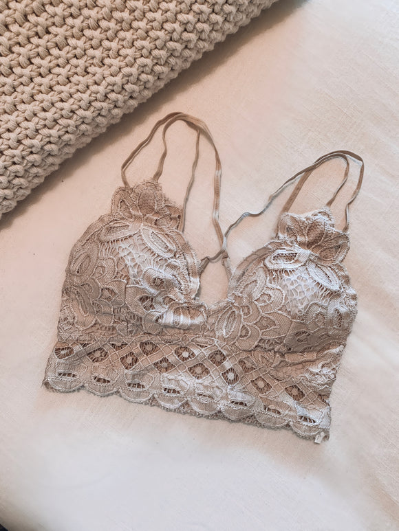 Lace Bralette - Taupe