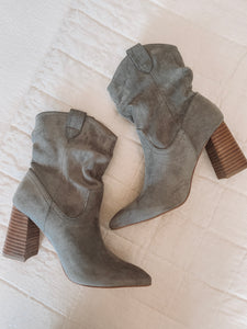 The Paige Booties - Slate Gray