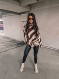 Cool Girl Fall Zebra Print Sweater
