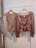 Be Mine Satin Top - Champagne